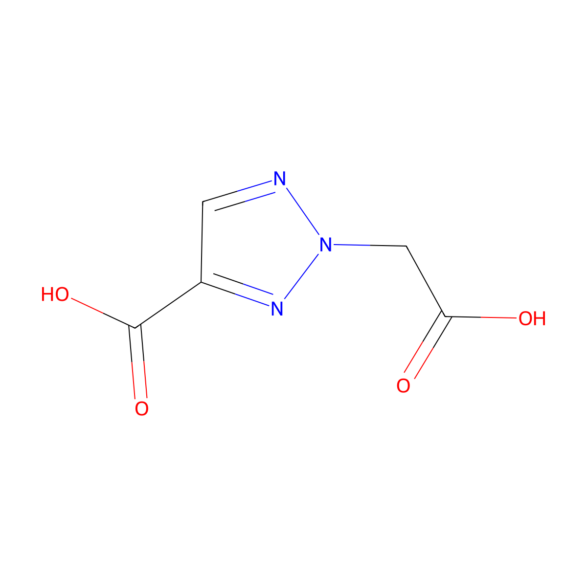 2-(Carboxymethyl)-2H-1,2,3-triazole-4-carboxylic acid molecular structure, CAS 2060046-63-9