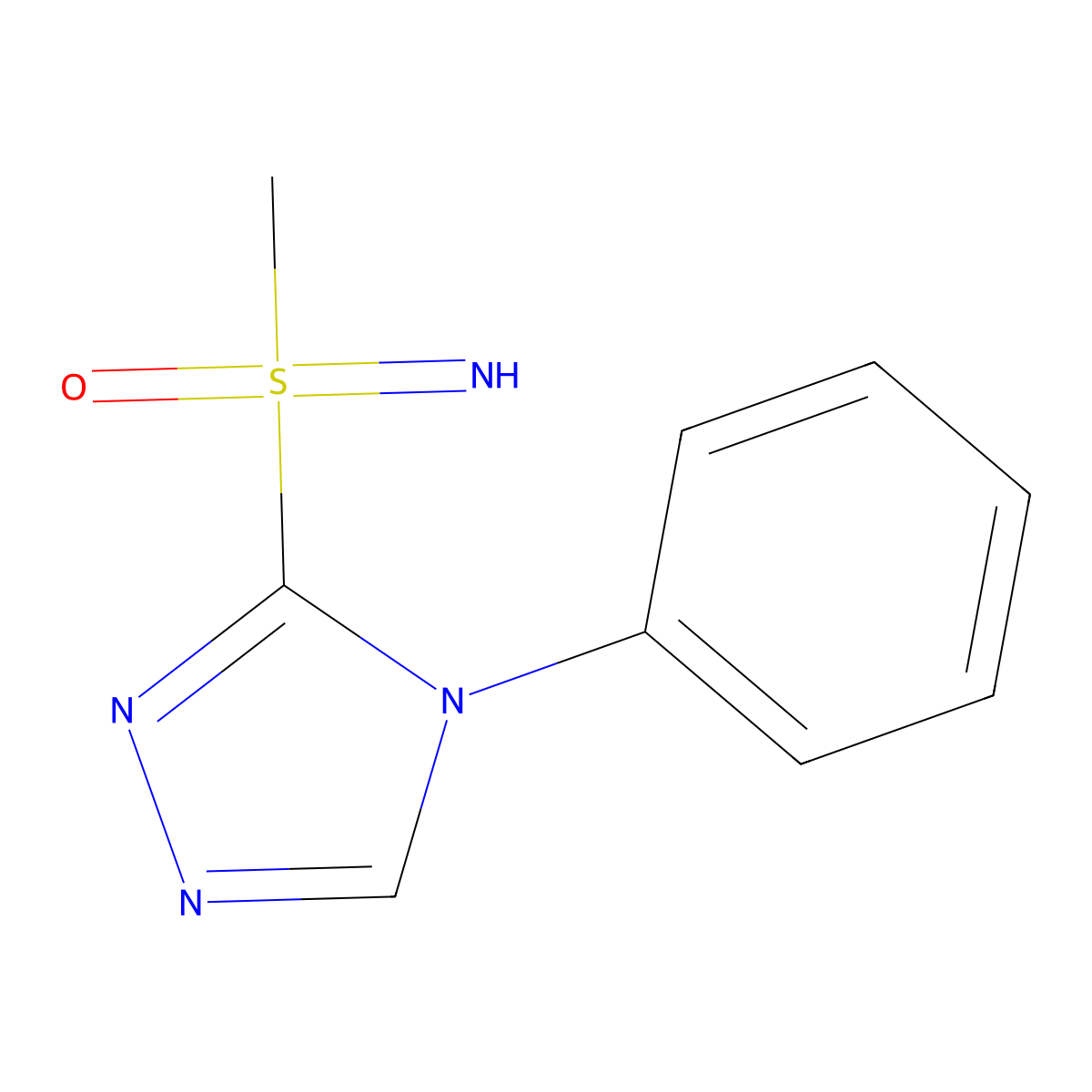 Imino(methyl)(4-phenyl-4H-1,2,4-triazol-3-yl)-lambda6-sulfanone molecular structure, CAS 2060046-74-2