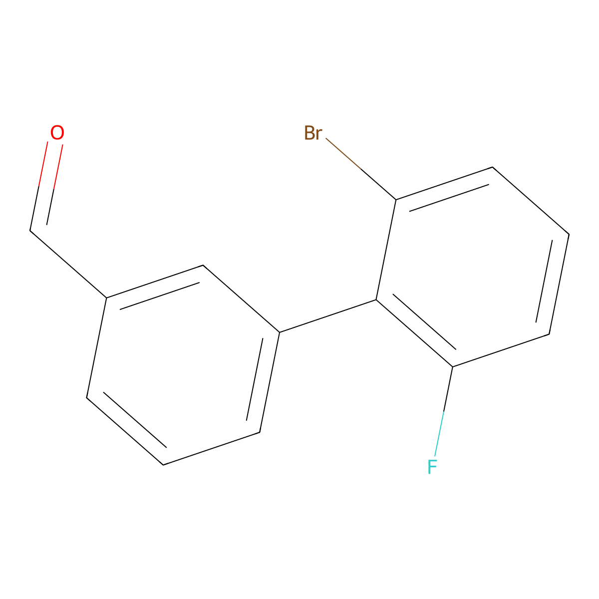 3-(2-Bromo-6-fluorophenyl)benzaldehyde molecular structure, CAS 2060046-76-4
