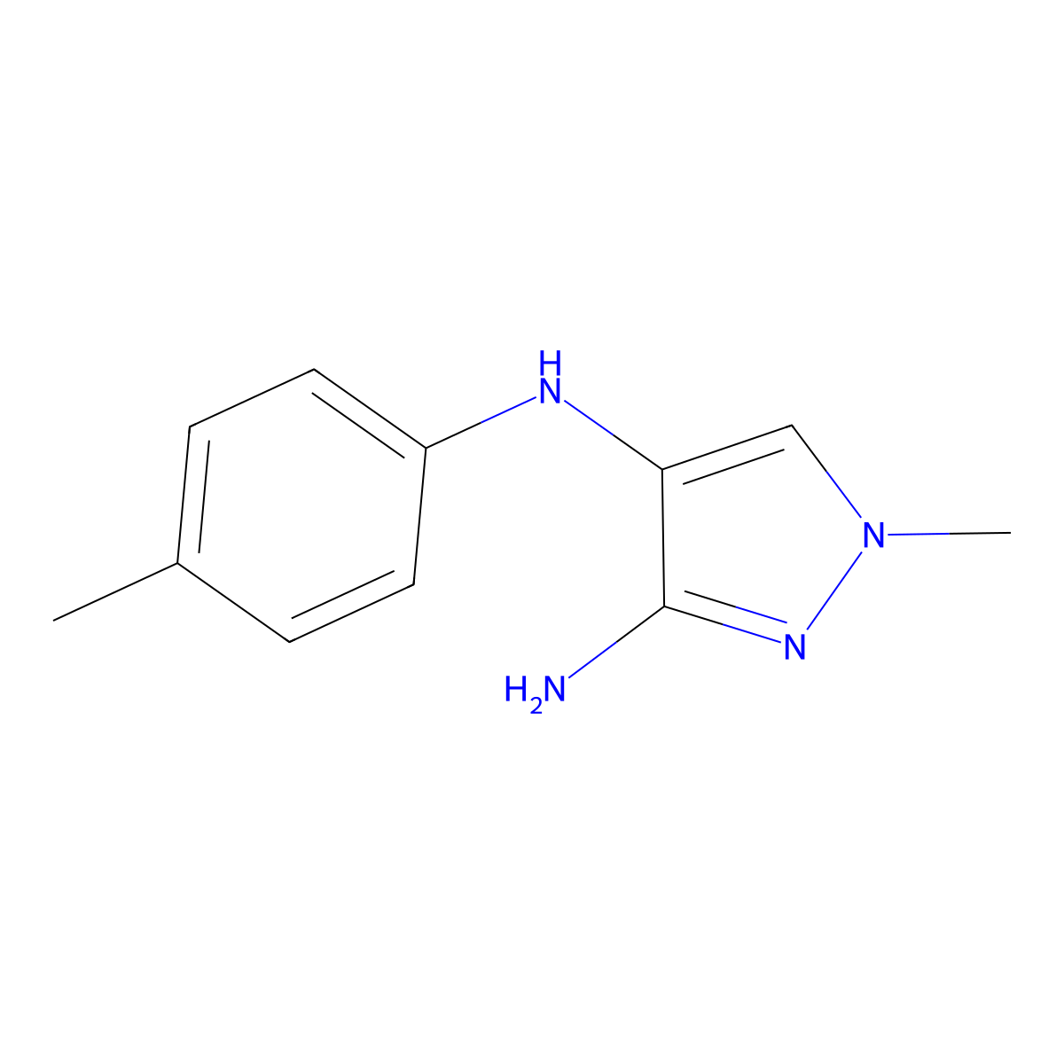 1-Methyl-N4-(4-methylphenyl)-1H-pyrazole-3,4-diamine molecular structure, CAS 2060046-87-7