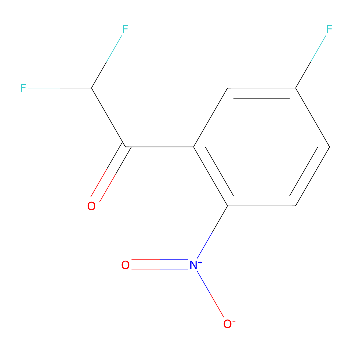 2,2-Difluoro-1-(5-fluoro-2-nitrophenyl)ethan-1-one molecular structure, CAS 2060046-91-3