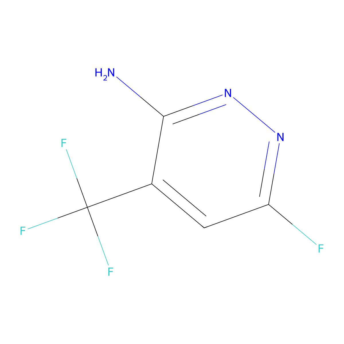 6-Fluoro-4-(trifluoromethyl)pyridazin-3-amine molecular structure, CAS 2060046-93-5