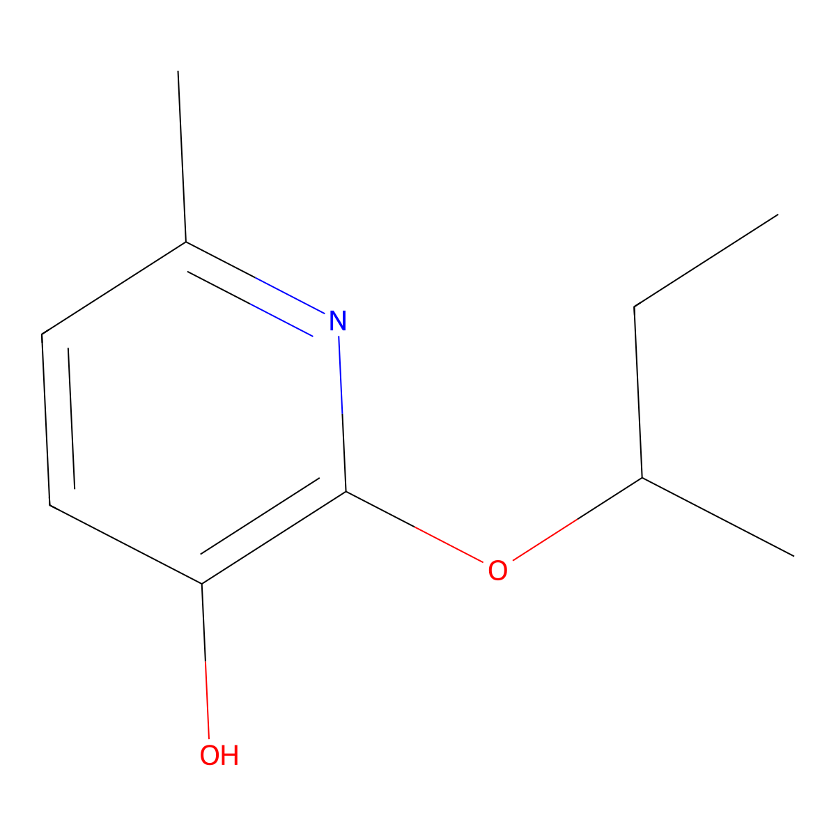 2-(Butan-2-yloxy)-6-methylpyridin-3-ol molecular structure, CAS 2060046-96-8