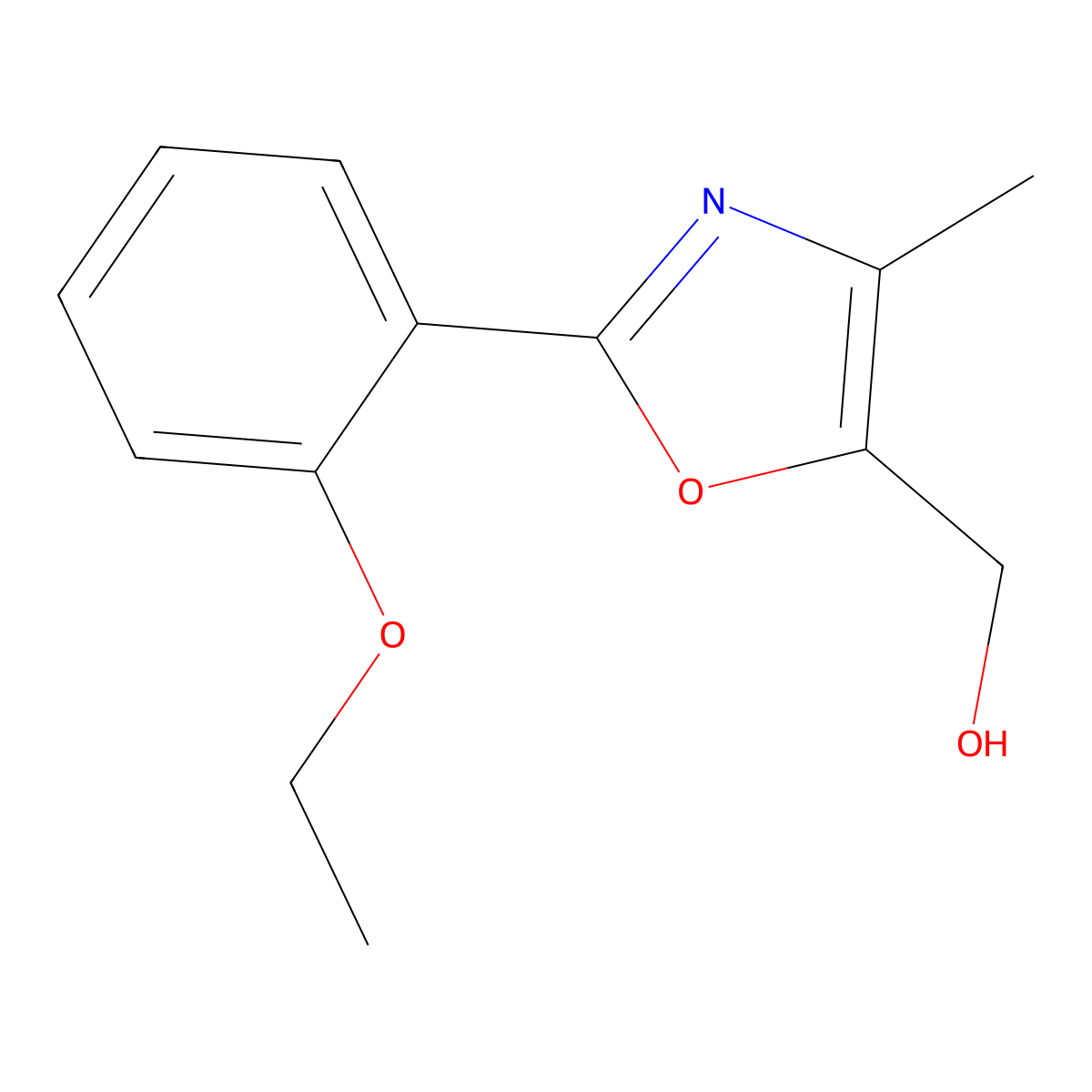 [2-(2-Ethoxyphenyl)-4-methyl-1,3-oxazol-5-yl]methanol molecular structure, CAS 2060047-01-8