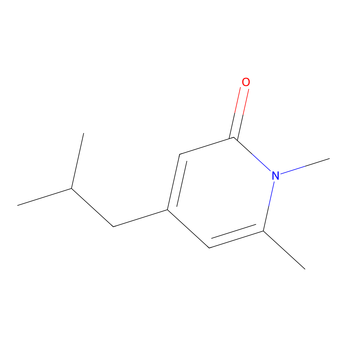1,6-Dimethyl-4-(2-methylpropyl)-1,2-dihydropyridin-2-one molecular structure, CAS 2060047-04-1