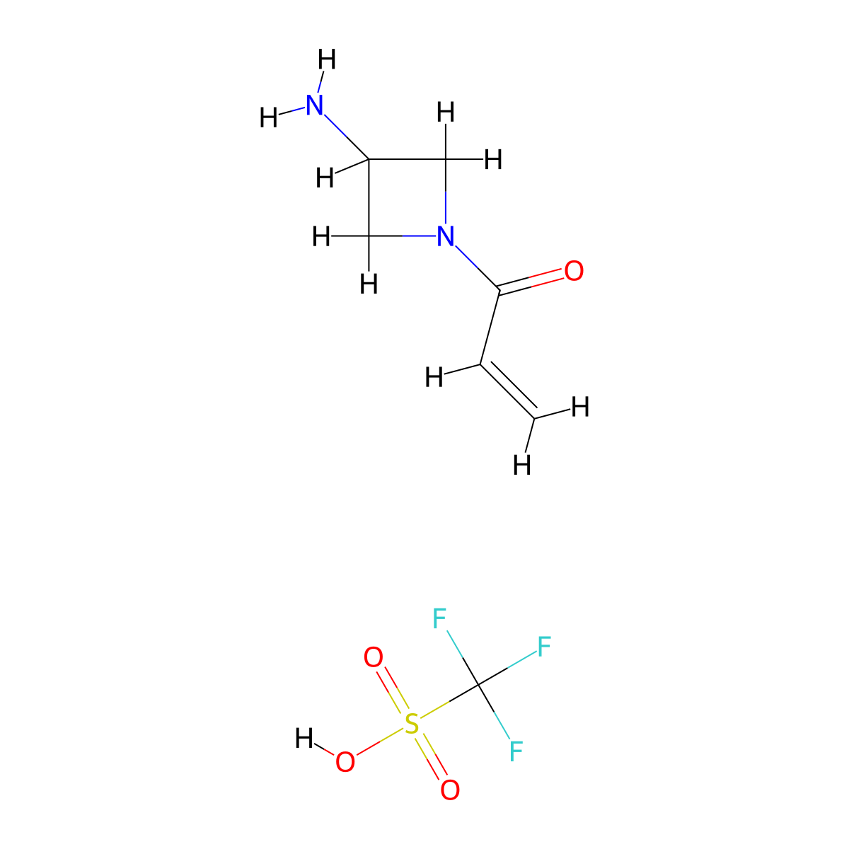 1-(3-Aminoazetidin-1-yl)prop-2-en-1-one; trifluoromethanesulfonic acid molecular structure, CAS 2060047-56-3