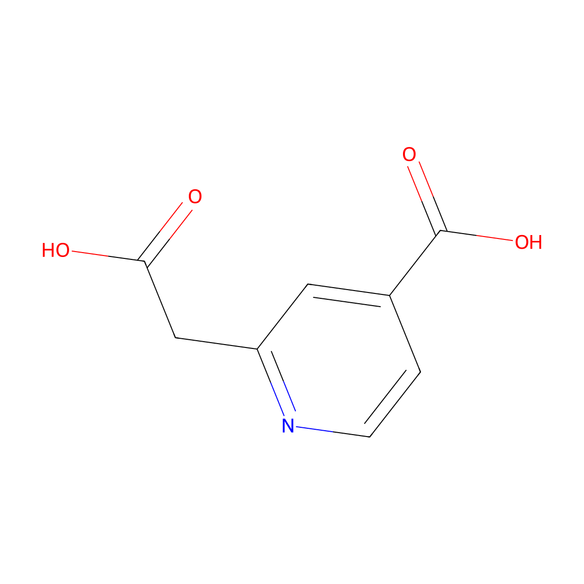 2-(Carboxymethyl)pyridine-4-carboxylic acid molecular structure, CAS 2060047-62-1
