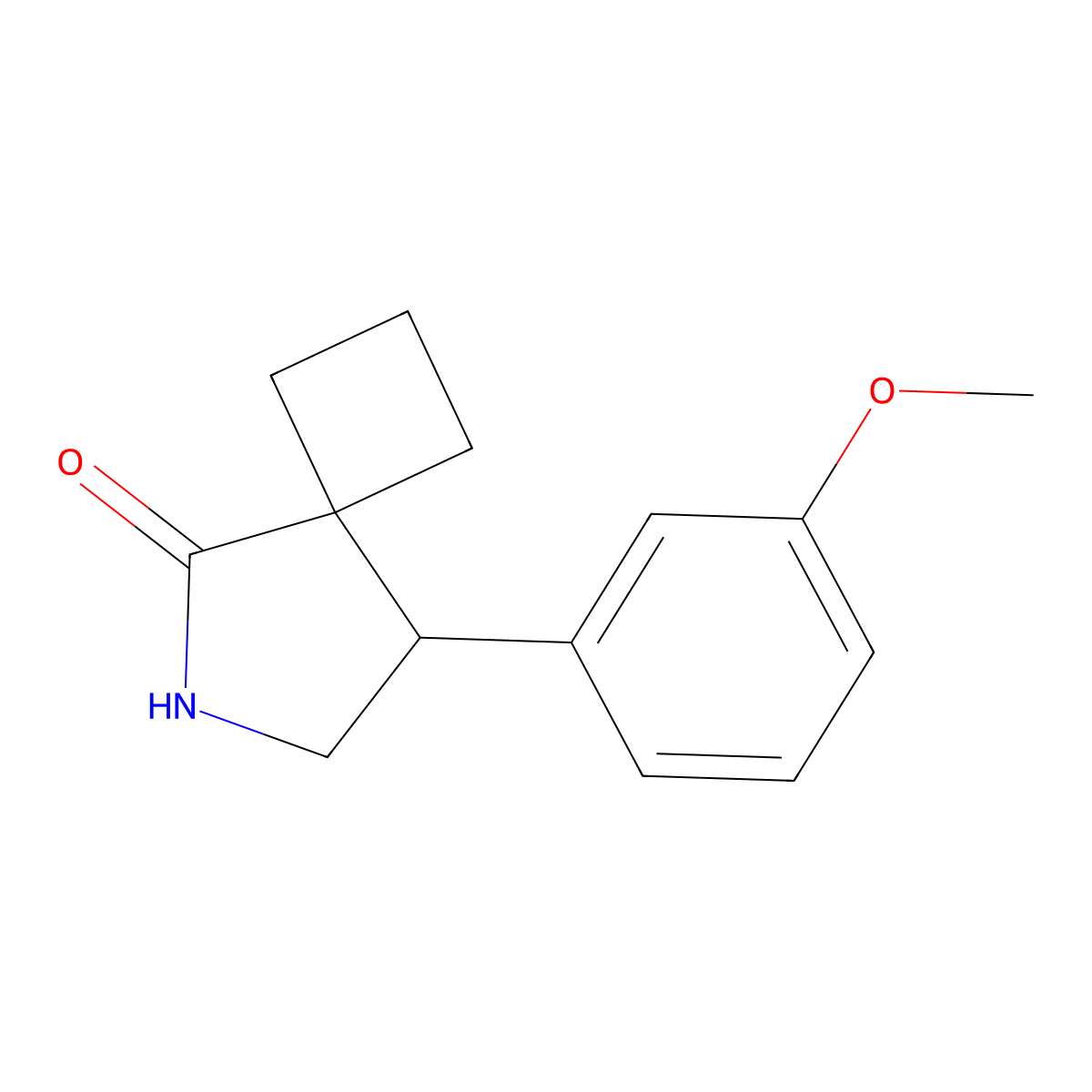 8-(3-Methoxyphenyl)-6-azaspiro[3.4]octan-5-one molecular structure, CAS 2060047-73-4