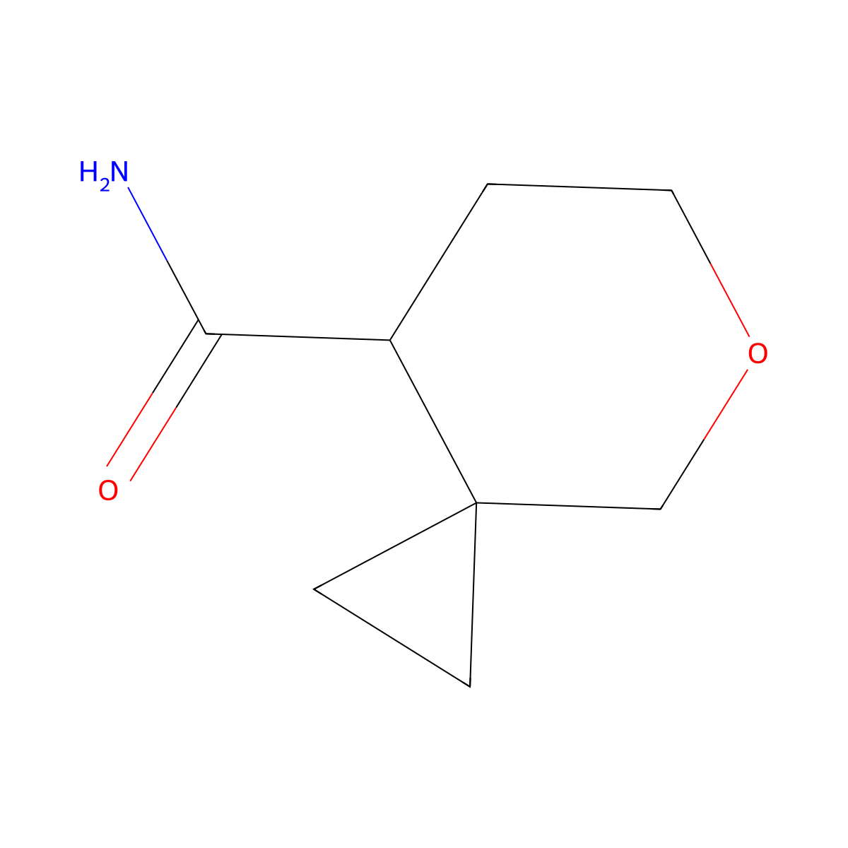5-Oxaspiro[2.5]octane-8-carboxamide molecular structure, CAS 2060047-74-5