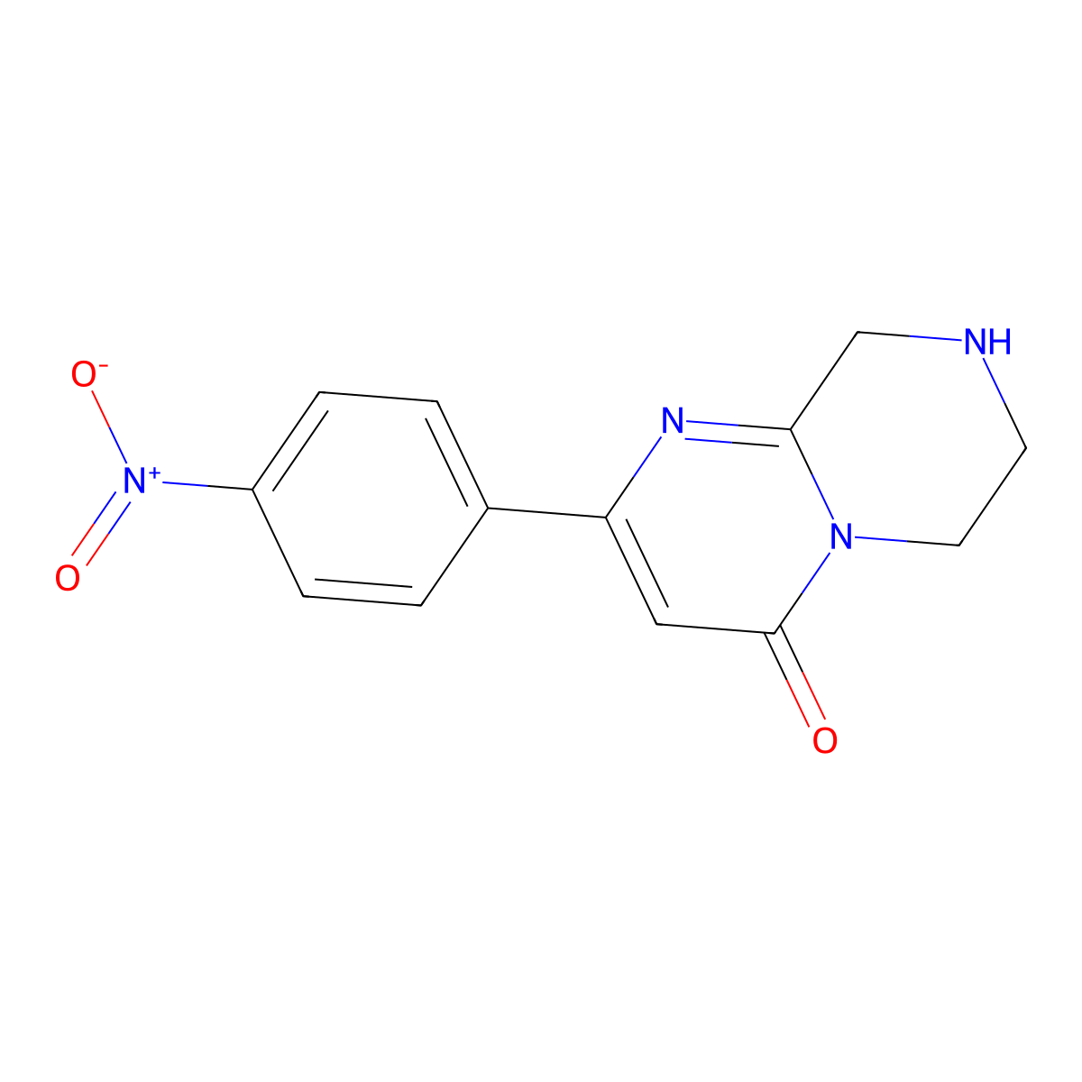 2-(4-Nitrophenyl)-4H,6H,7H,8H,9H-pyrimido[1,2-a]piperazin-4-one molecular structure, CAS 2060047-75-6