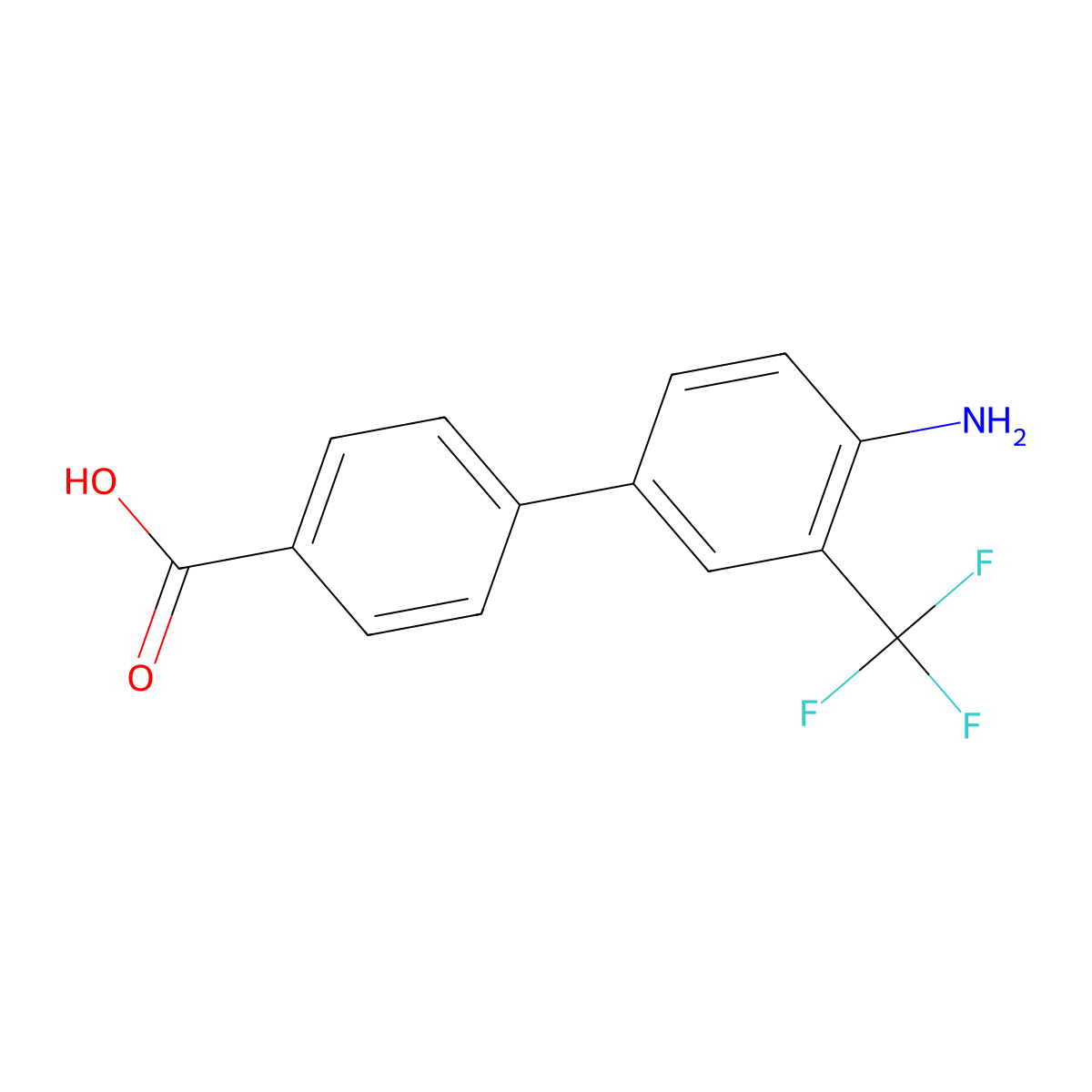 4-[4-Amino-3-(trifluoromethyl)phenyl]benzoic acid molecular structure, CAS 2060047-77-8