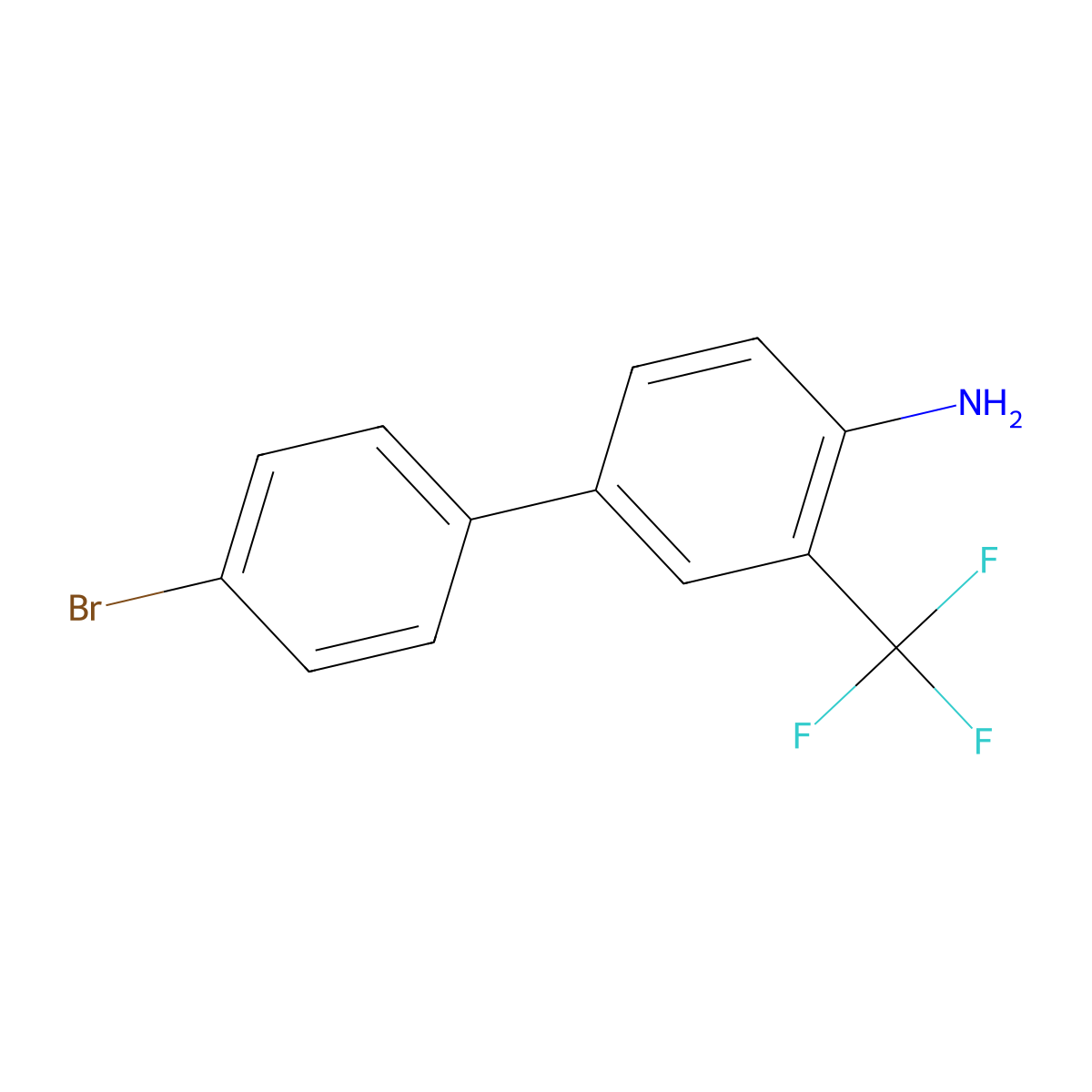 4-(4-Bromophenyl)-2-(trifluoromethyl)aniline molecular structure, CAS 2060047-82-5