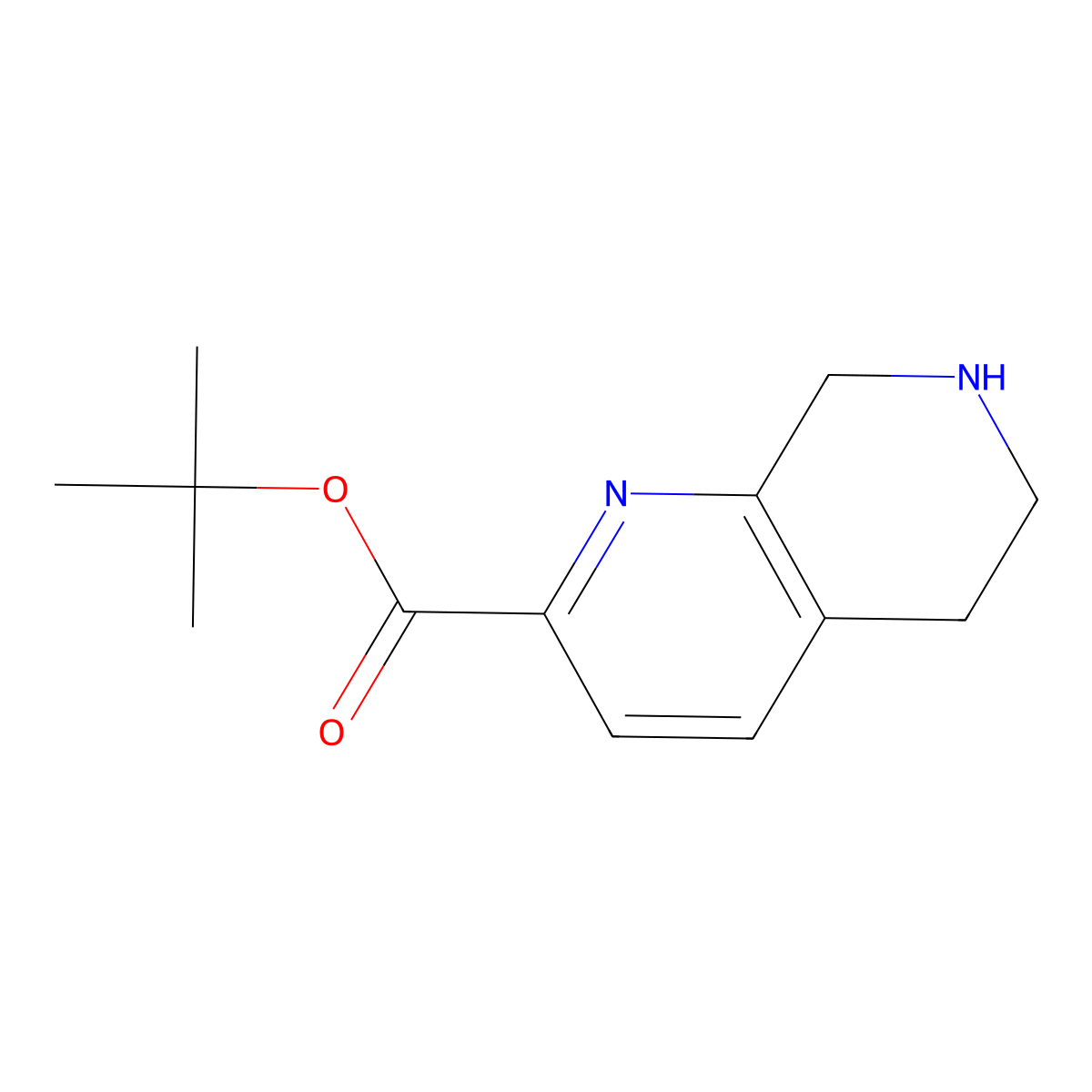 tert-Butyl 5,6,7,8-tetrahydro-1,7-naphthyridine-2-carboxylate molecular structure, CAS 2060047-84-7