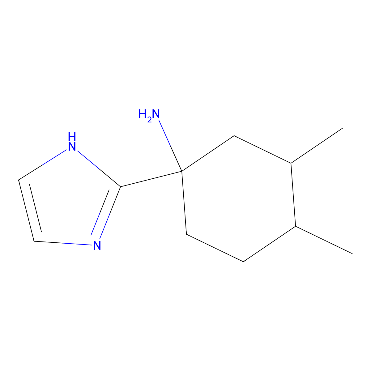 1-(1H-Imidazol-2-yl)-3,4-dimethylcyclohexan-1-amine molecular structure, CAS 2060047-85-8