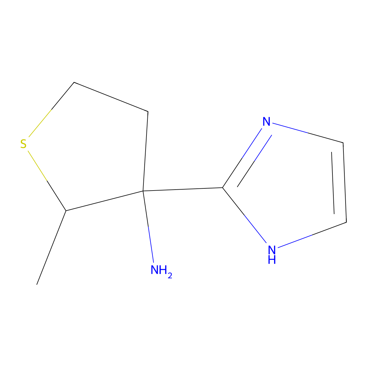3-(1H-Imidazol-2-yl)-2-methylthiolan-3-amine molecular structure, CAS 2060047-88-1