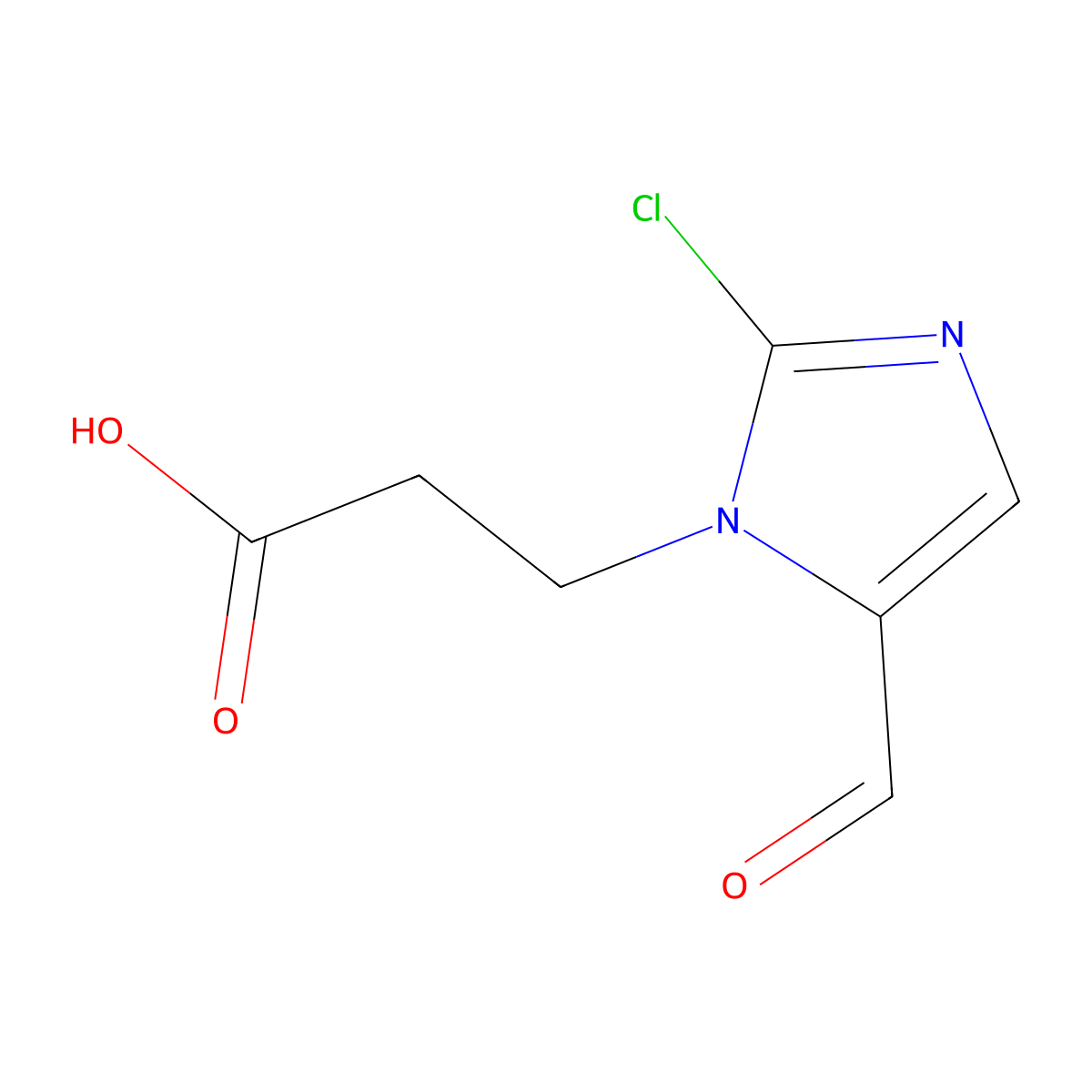 3-(2-Chloro-5-formyl-1H-imidazol-1-yl)propanoic acid molecular structure, CAS 2060047-98-3