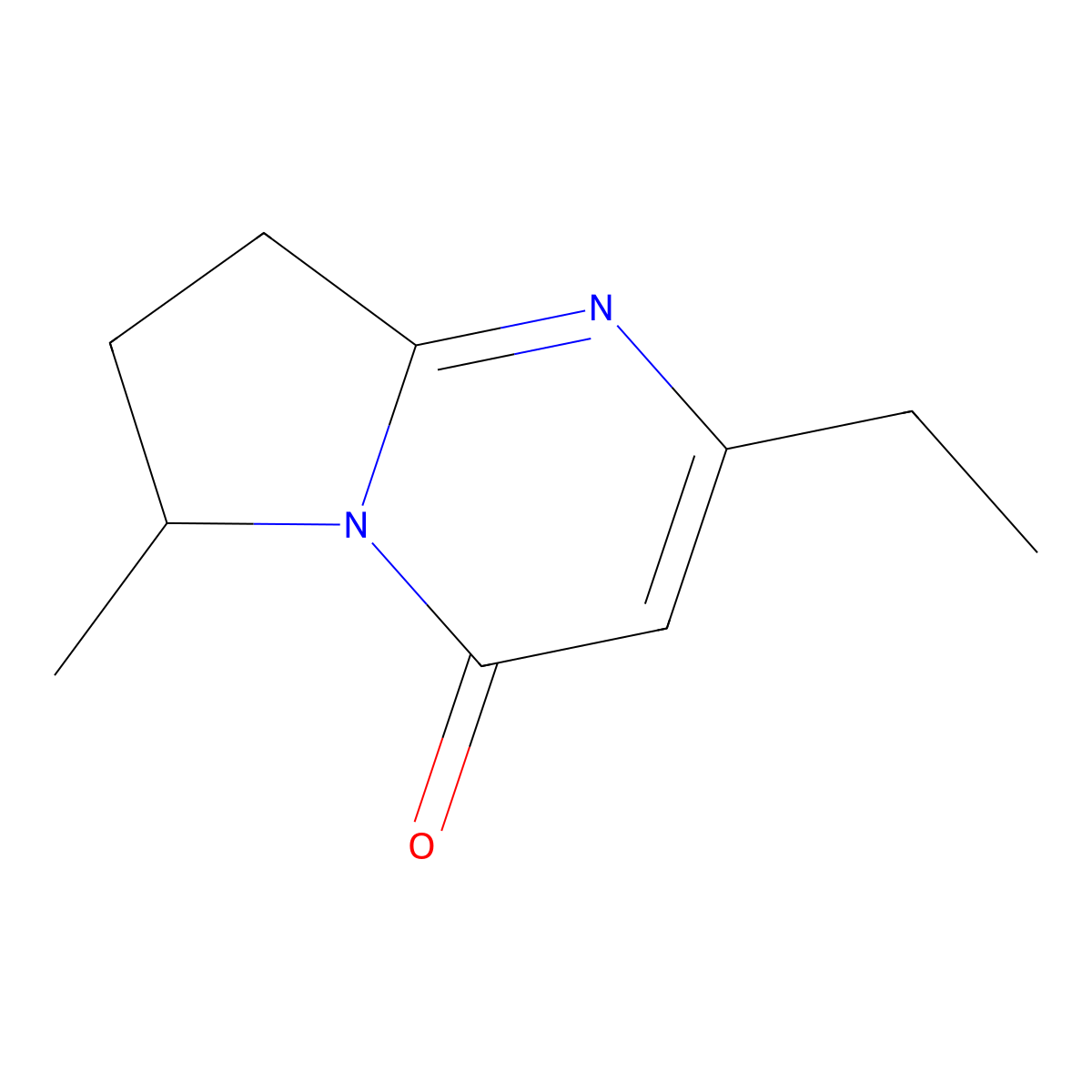 2-Ethyl-6-methyl-4H,6H,7H,8H-pyrrolo[1,2-a]pyrimidin-4-one molecular structure, CAS 2060047-99-4
