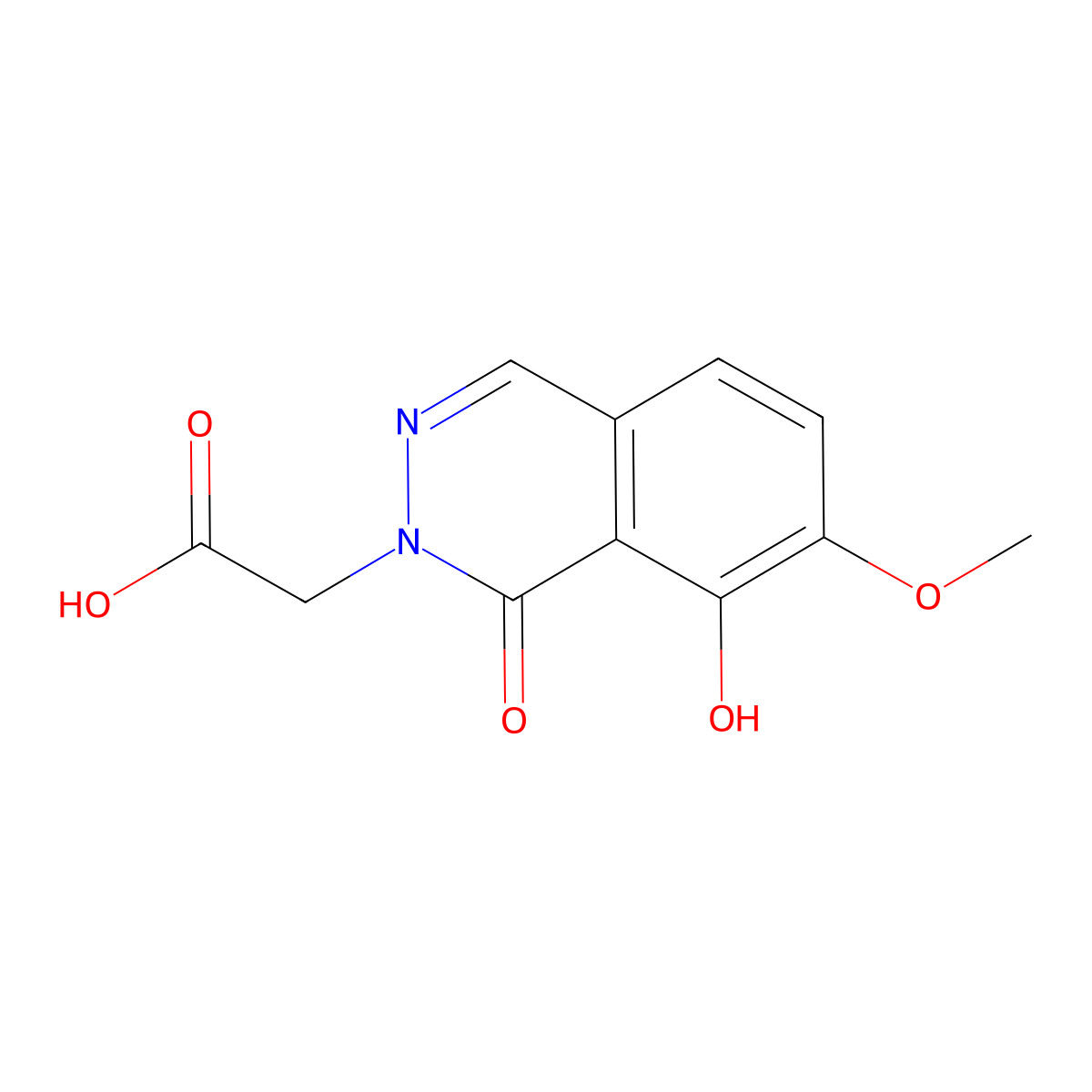 2-(8-Hydroxy-7-methoxy-1-oxo-1,2-dihydrophthalazin-2-yl)acetic acid molecular structure, CAS 2060048-00-0