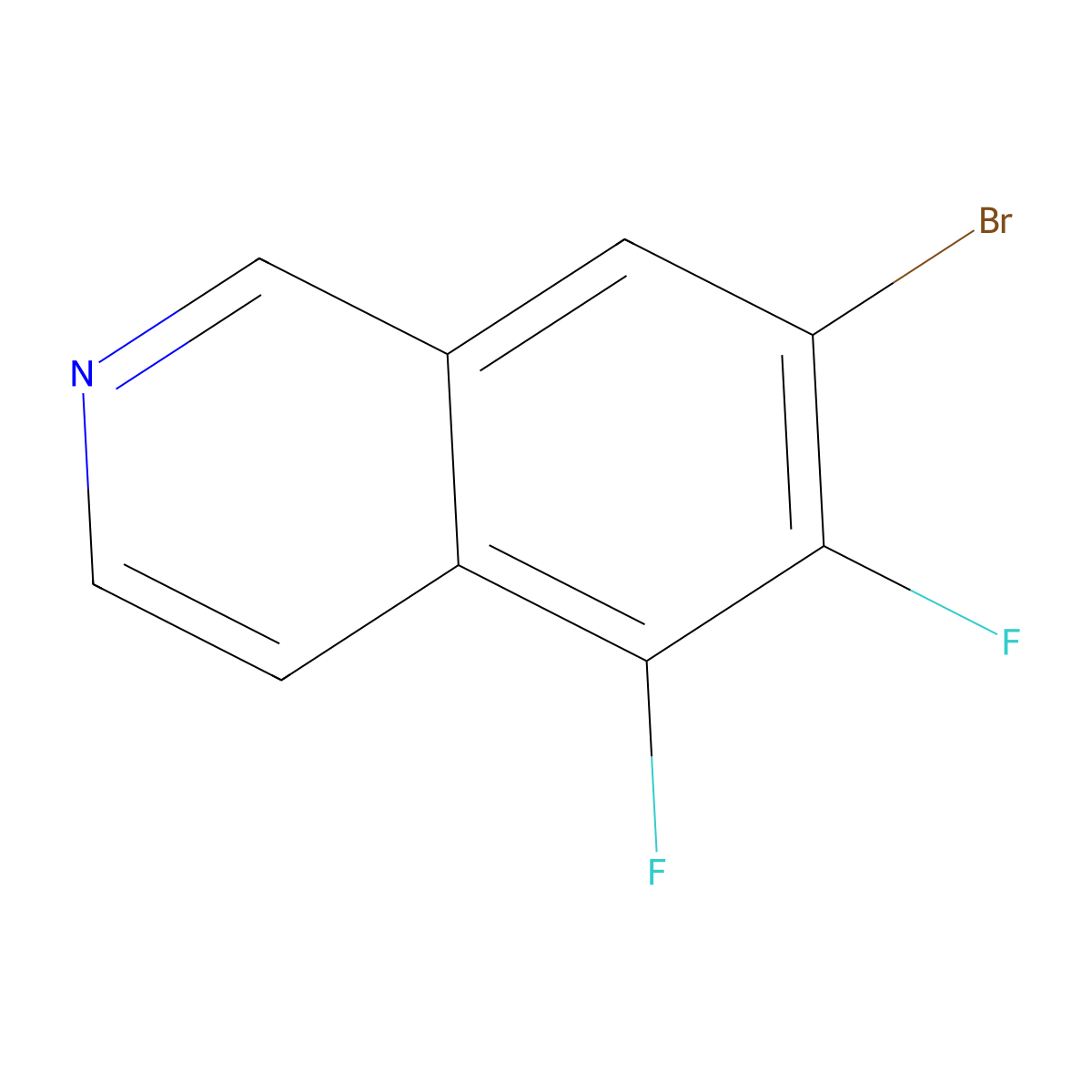 7-Bromo-5,6-difluoroisoquinoline molecular structure, CAS 2060048-05-5