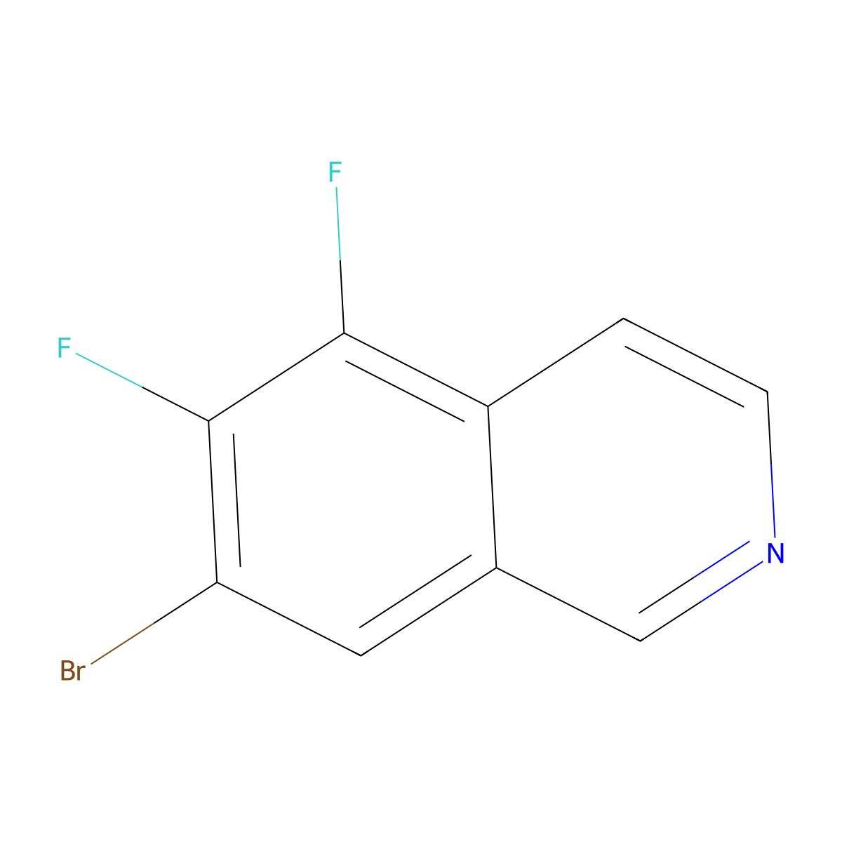 7-Bromo-5,6-difluoroisoquinoline molecular structure, CAS 2060048-05-5