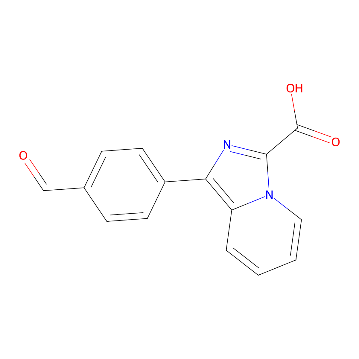 1-(4-Formylphenyl)imidazo[1,5-a]pyridine-3-carboxylic acid molecular structure, CAS 2060048-06-6