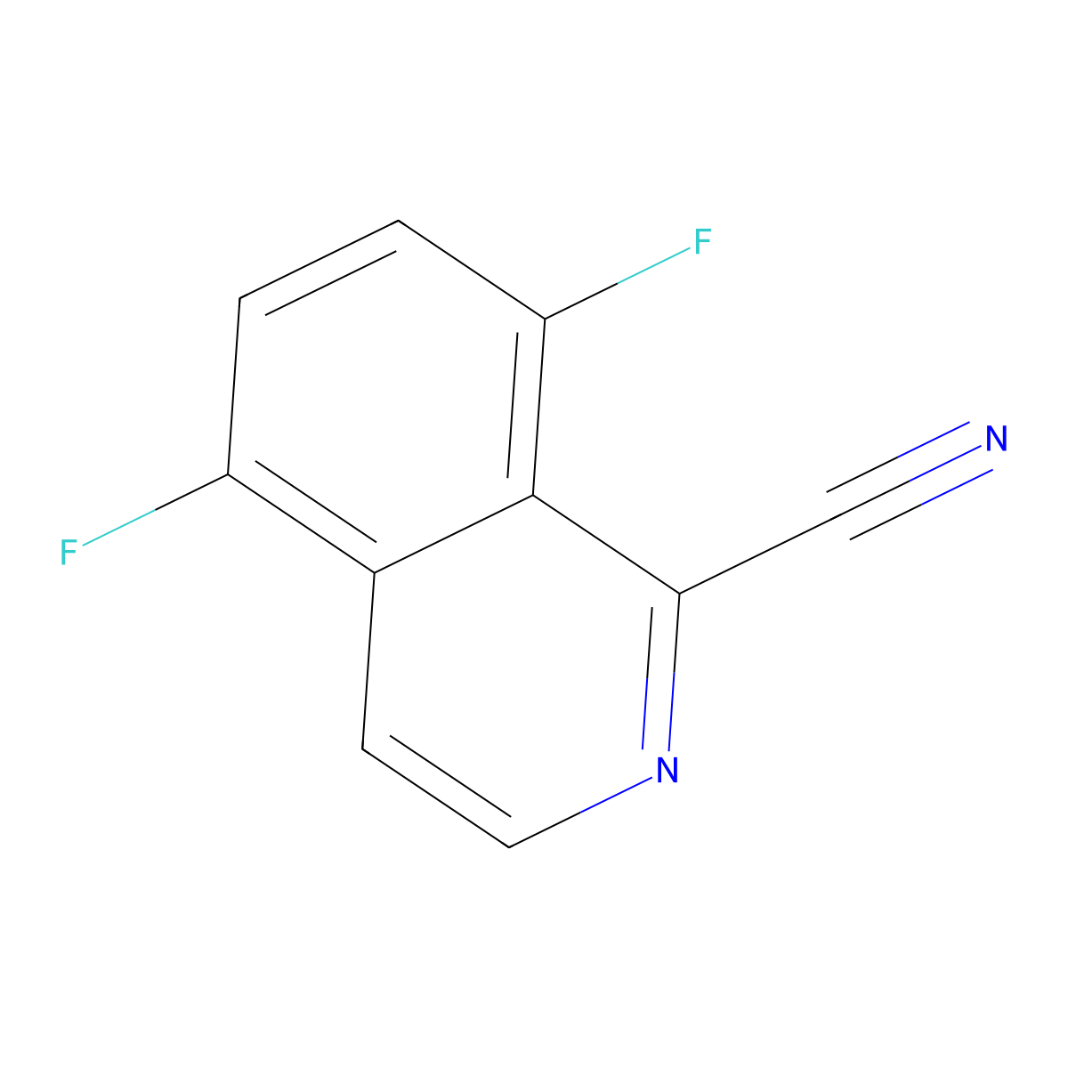 5,8-Difluoroisoquinoline-1-carbonitrile molecular structure, CAS 2060048-09-9