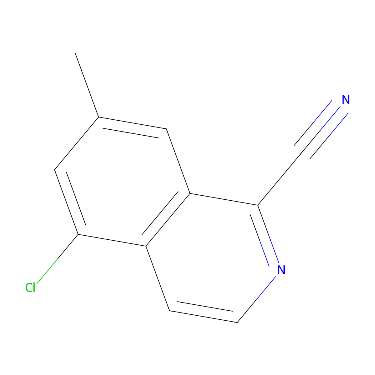 5-Chloro-7-methylisoquinoline-1-carbonitrile molecular structure, CAS 2060048-14-6