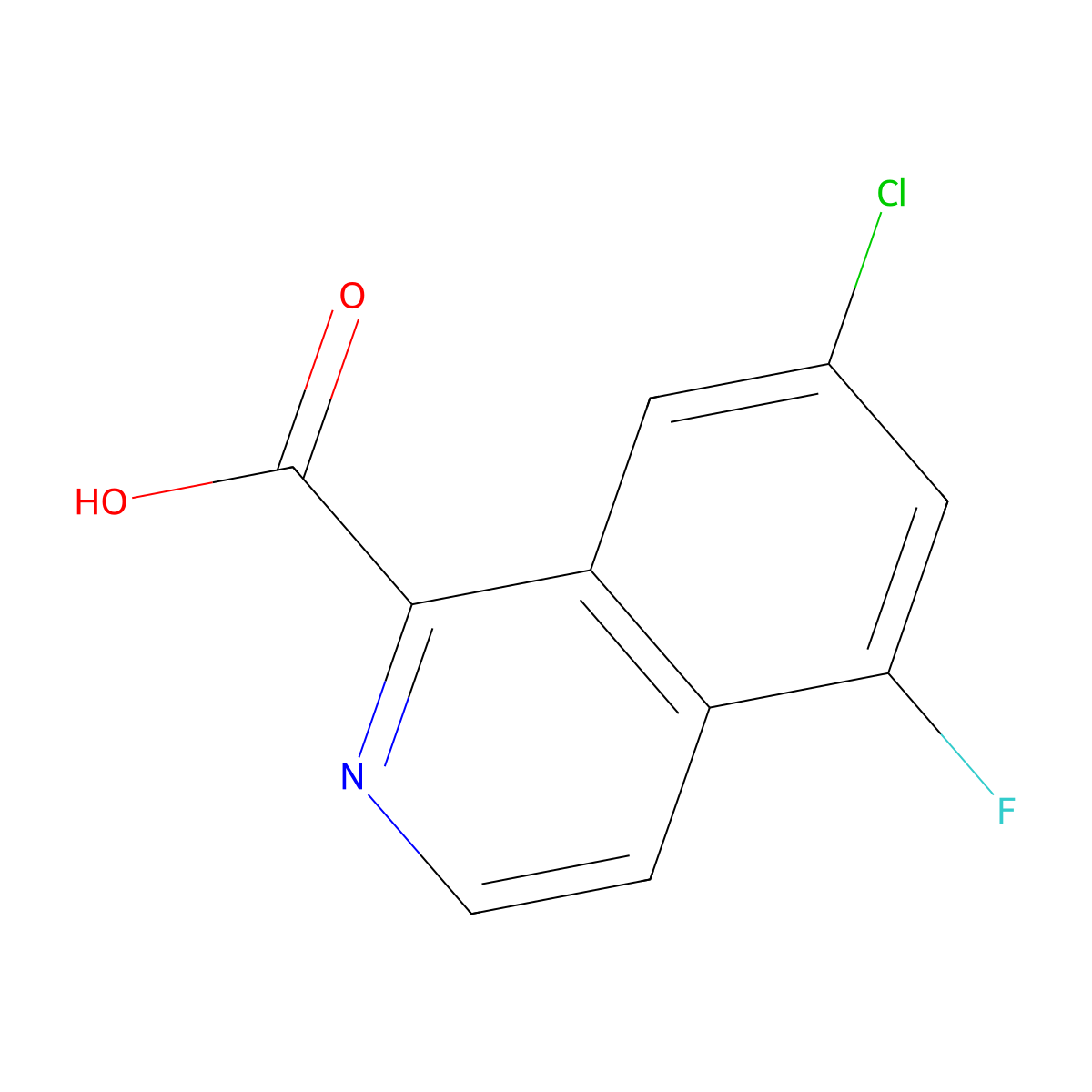 7-Chloro-5-fluoroisoquinoline-1-carboxylic acid molecular structure, CAS 2060048-22-6