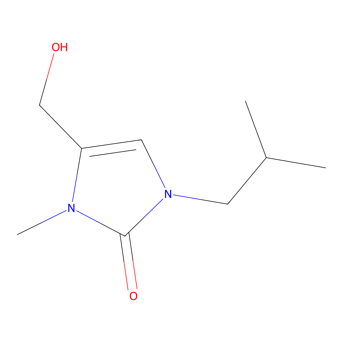 4-(Hydroxymethyl)-3-methyl-1-(2-methylpropyl)-2,3-dihydro-1H-imidazol-2-one molecular structure, CAS 2060048-26-0