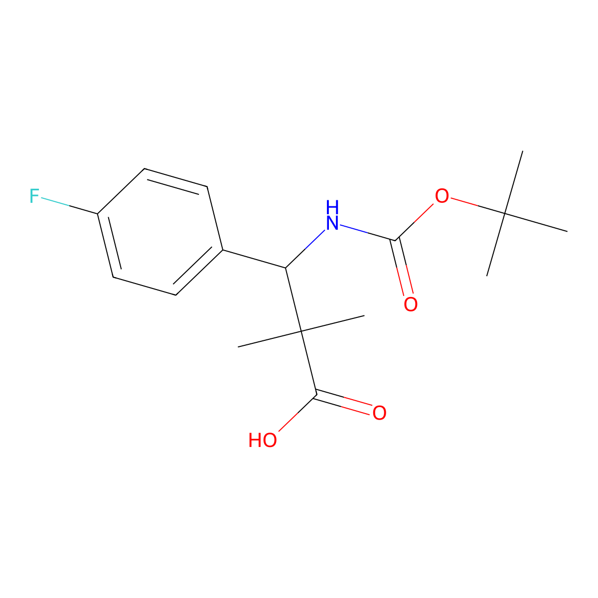 3-{[(Tert-butoxy)carbonyl]amino}-3-(4-fluorophenyl)-2,2-dimethylpropanoic acid molecular structure, CAS 2060048-32-8