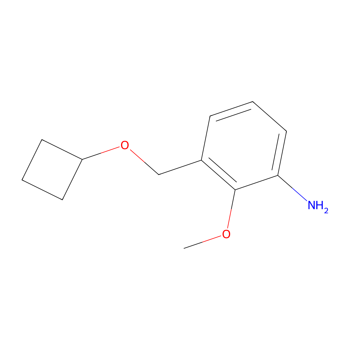 3-(Cyclobutoxymethyl)-2-methoxyaniline molecular structure, CAS 2060048-53-3