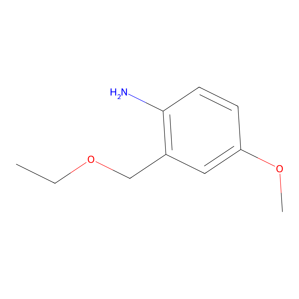 2-(Ethoxymethyl)-4-methoxyaniline molecular structure, CAS 2060048-55-5