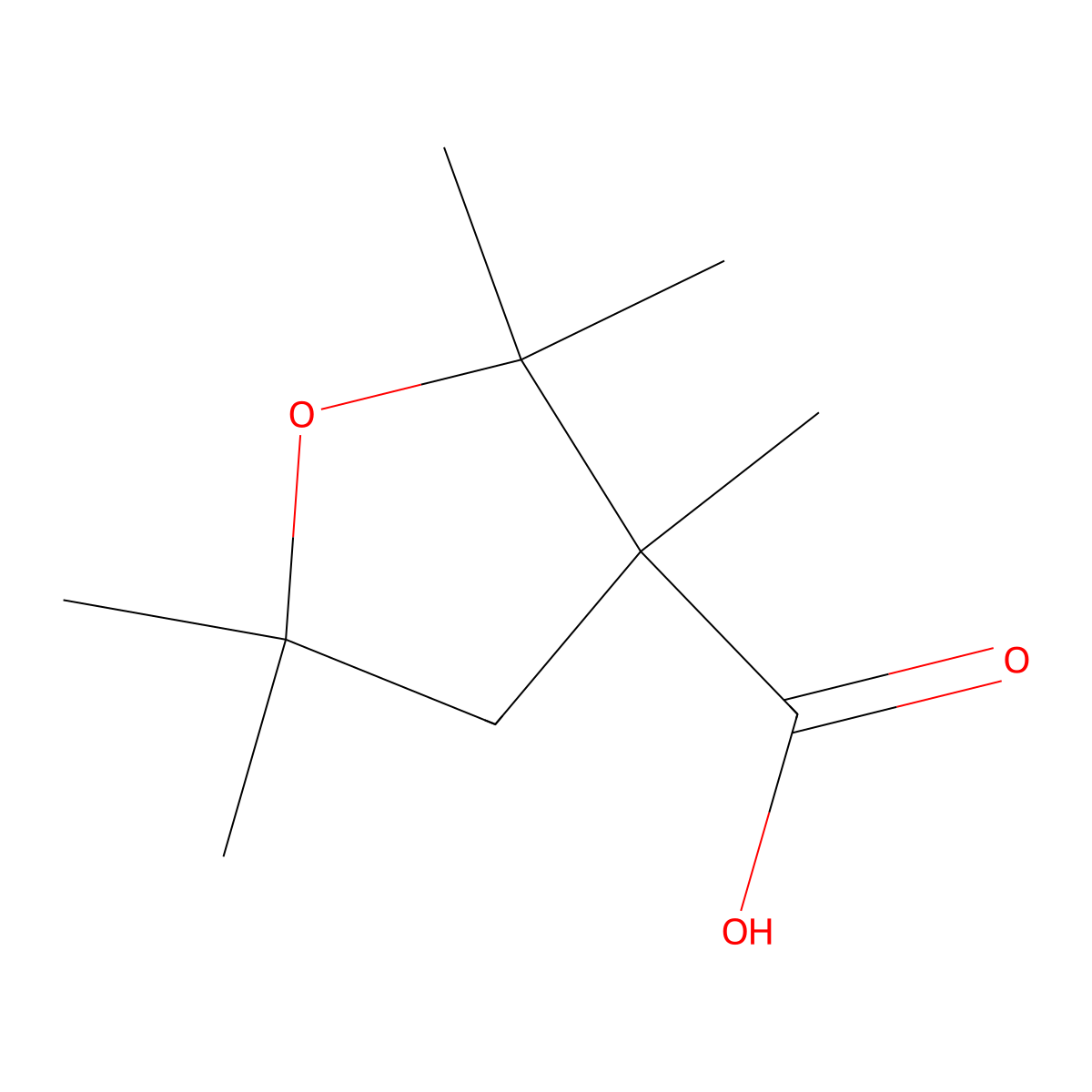 2,2,3,5,5-Pentamethyloxolane-3-carboxylic acid molecular structure, CAS 2060048-57-7