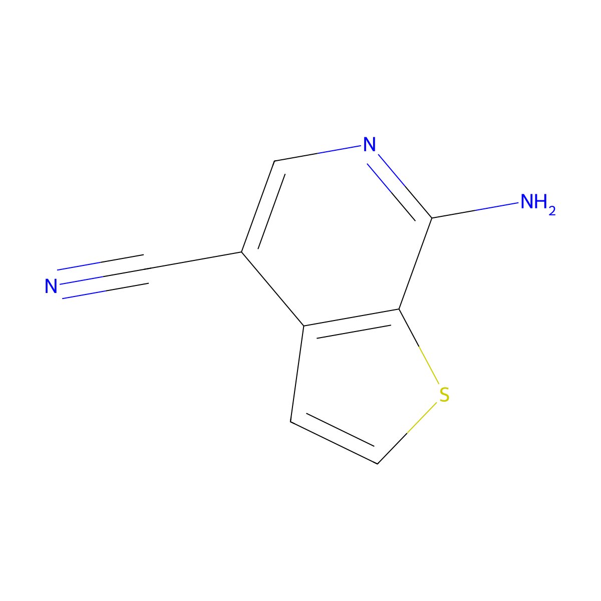 7-Aminothieno[2,3-c]pyridine-4-carbonitrile molecular structure, CAS 2060048-58-8