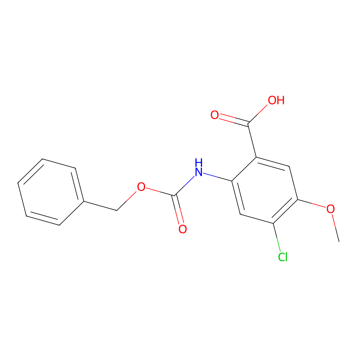 2-{[(Benzyloxy)carbonyl]amino}-4-chloro-5-methoxybenzoic acid molecular structure, CAS 2060048-61-3