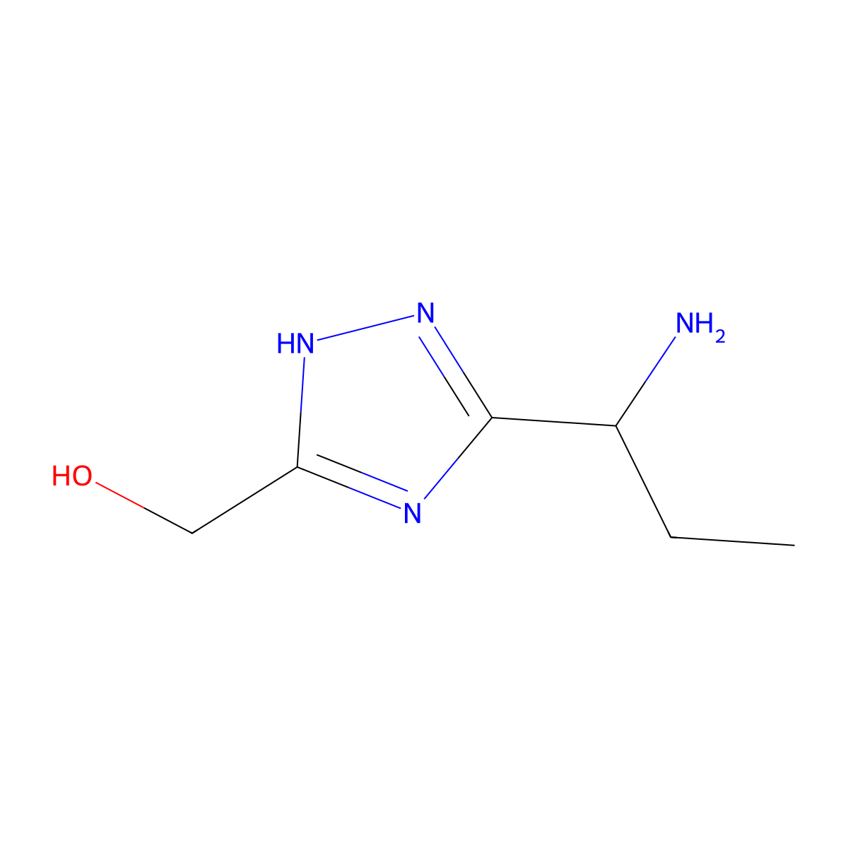 [5-(1-Aminopropyl)-4H-1,2,4-triazol-3-yl]methanol molecular structure, CAS 2060048-65-7