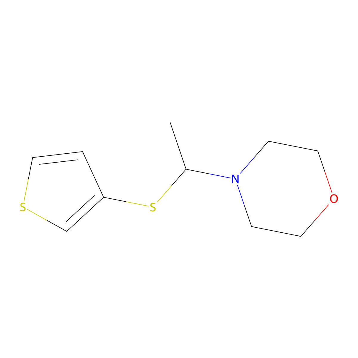 4-[1-(Thiophen-3-ylsulfanyl)ethyl]morpholine molecular structure, CAS 2060048-85-1