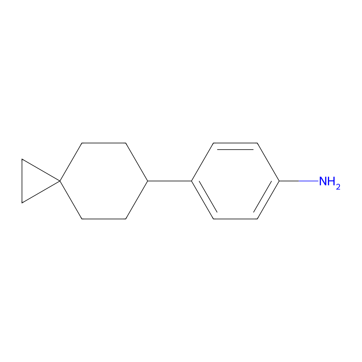 4-{Spiro[2.5]octan-6-yl}aniline molecular structure, CAS 2060048-86-2