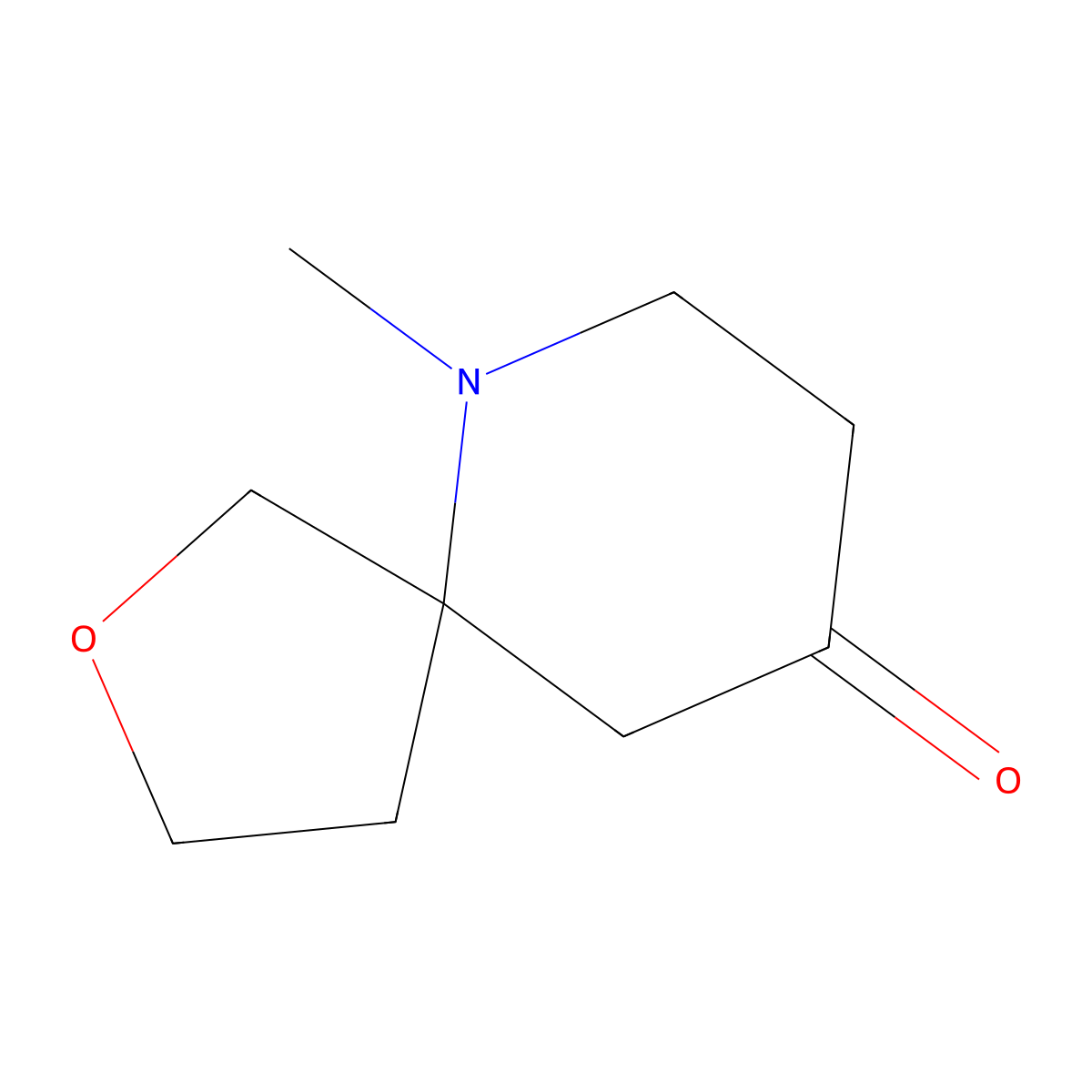 6-Methyl-2-oxa-6-azaspiro[4.5]decan-9-one molecular structure, CAS 2060048-98-6