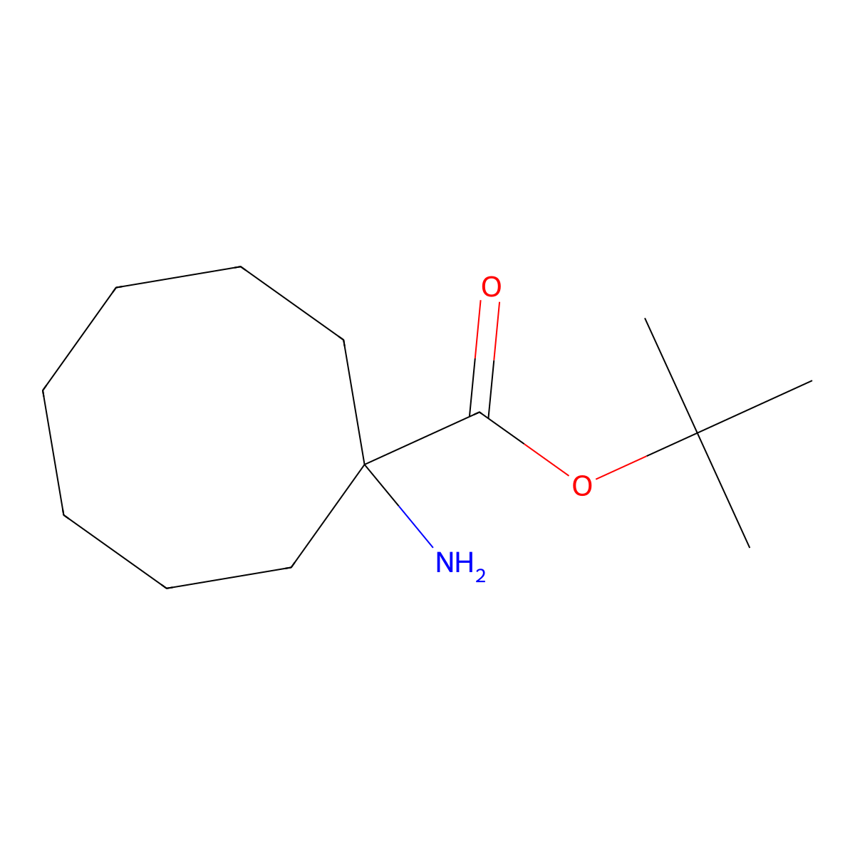 tert-Butyl 1-aminocyclooctane-1-carboxylate molecular structure, CAS 2060049-00-3