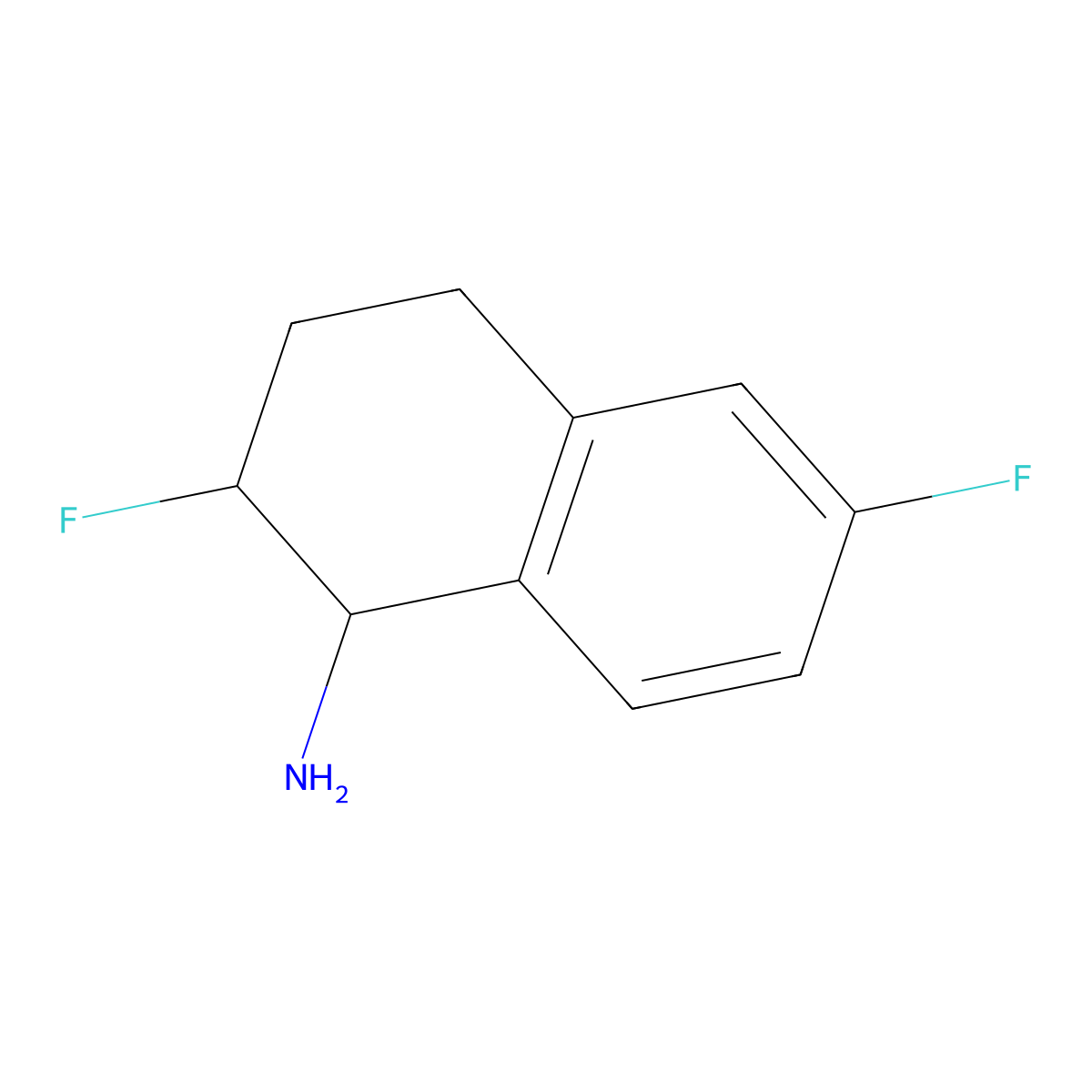 2,6-Difluoro-1,2,3,4-tetrahydronaphthalen-1-amine molecular structure, CAS 2060049-07-0