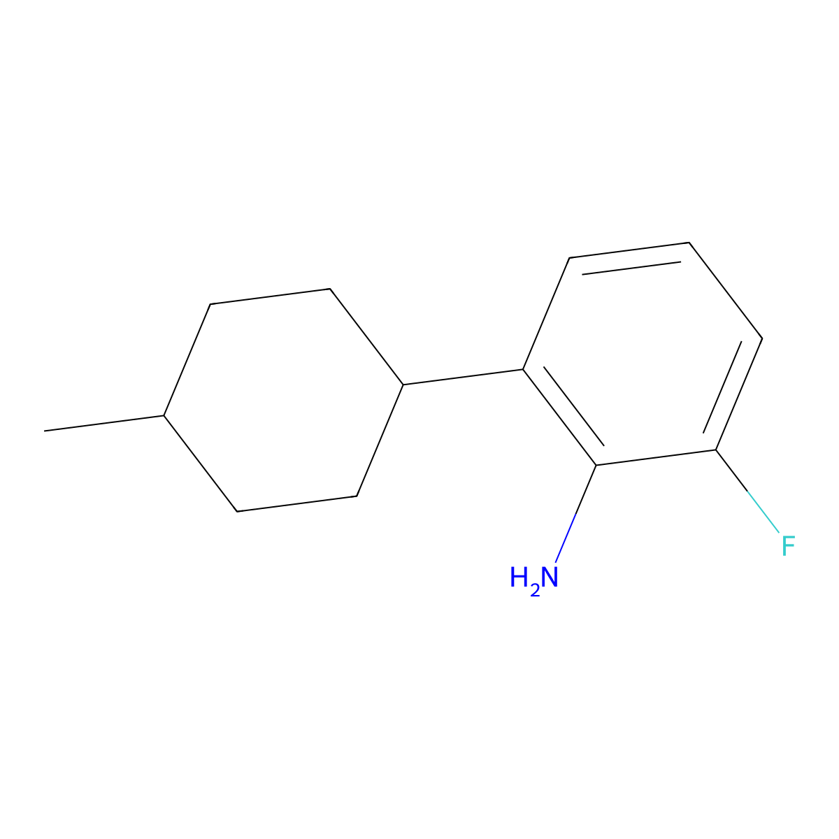 2-Fluoro-6-(4-methylcyclohexyl)aniline molecular structure, CAS 2060049-09-2