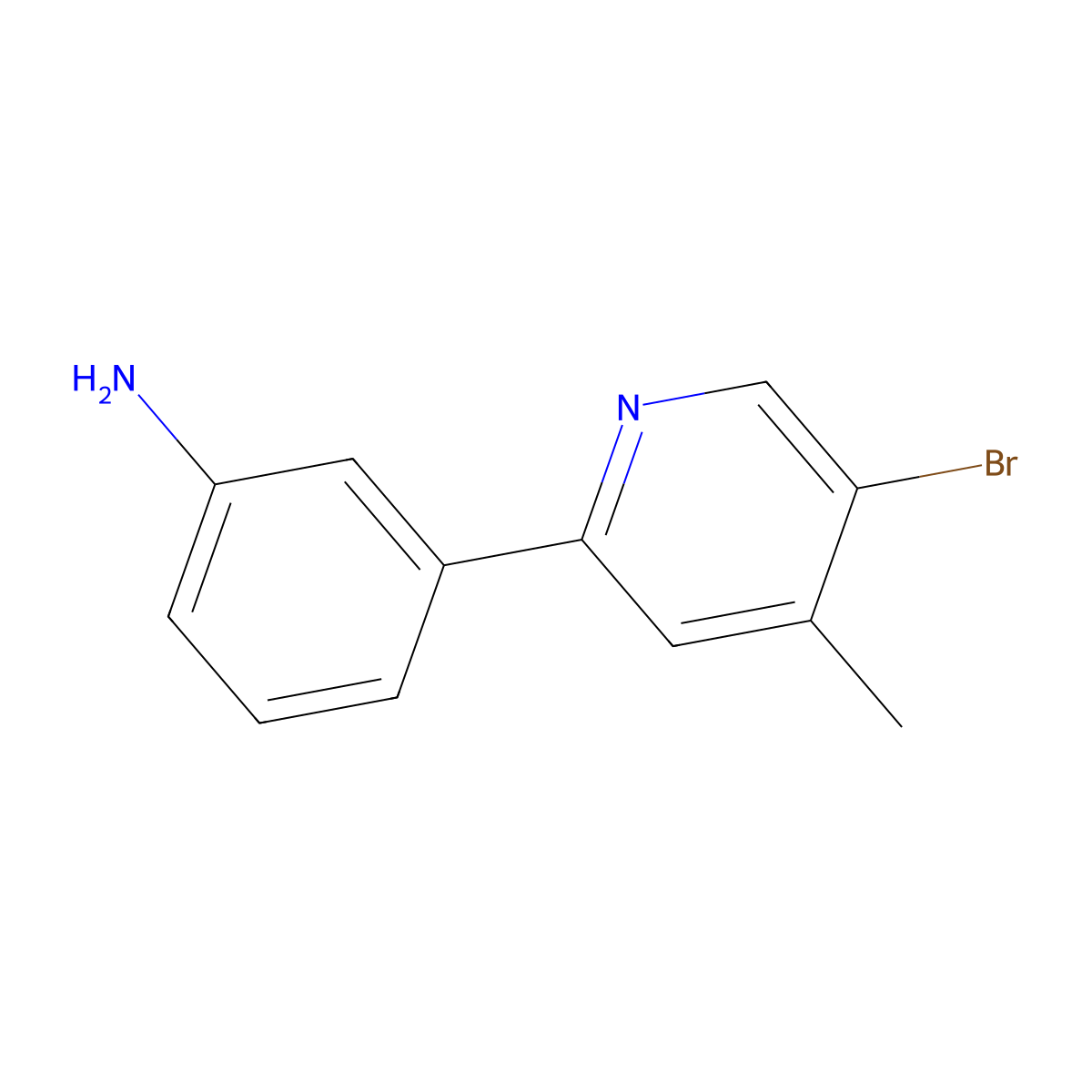 3-(5-Bromo-4-methylpyridin-2-yl)aniline molecular structure, CAS 2060049-13-8