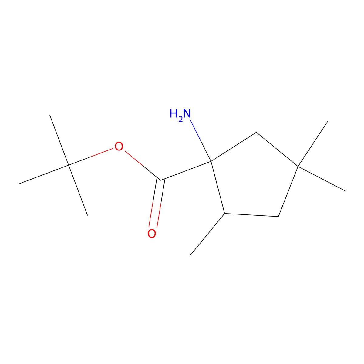 tert-Butyl 1-amino-2,4,4-trimethylcyclopentane-1-carboxylate molecular structure, CAS 2060049-14-9