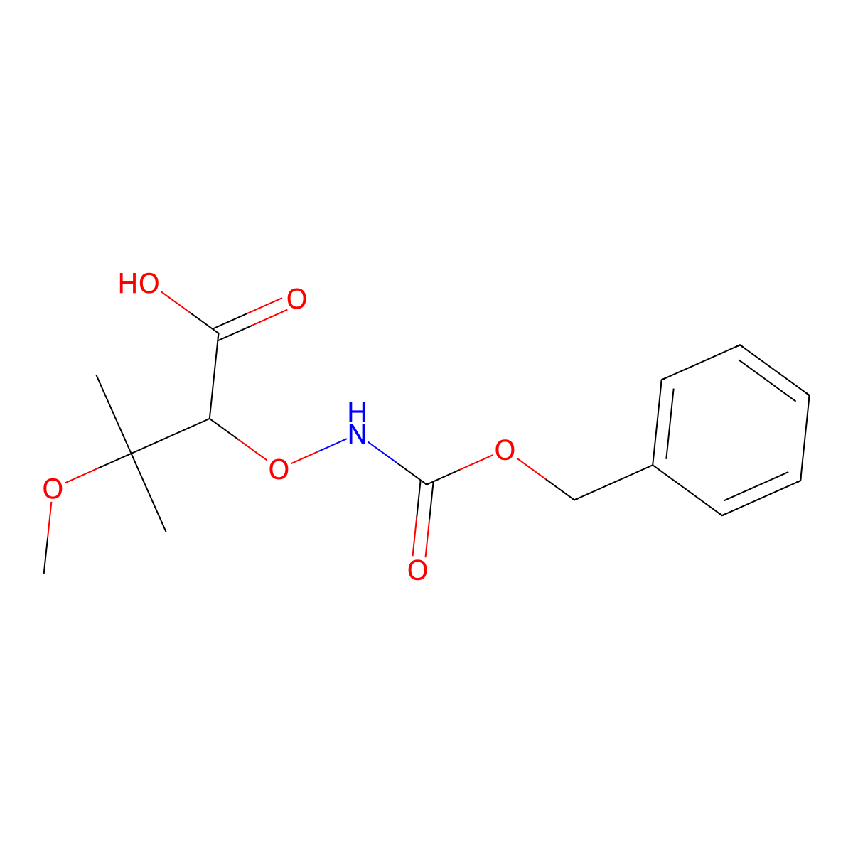 2-({[(Benzyloxy)carbonyl]amino}oxy)-3-methoxy-3-methylbutanoic acid molecular structure, CAS 2060049-17-2