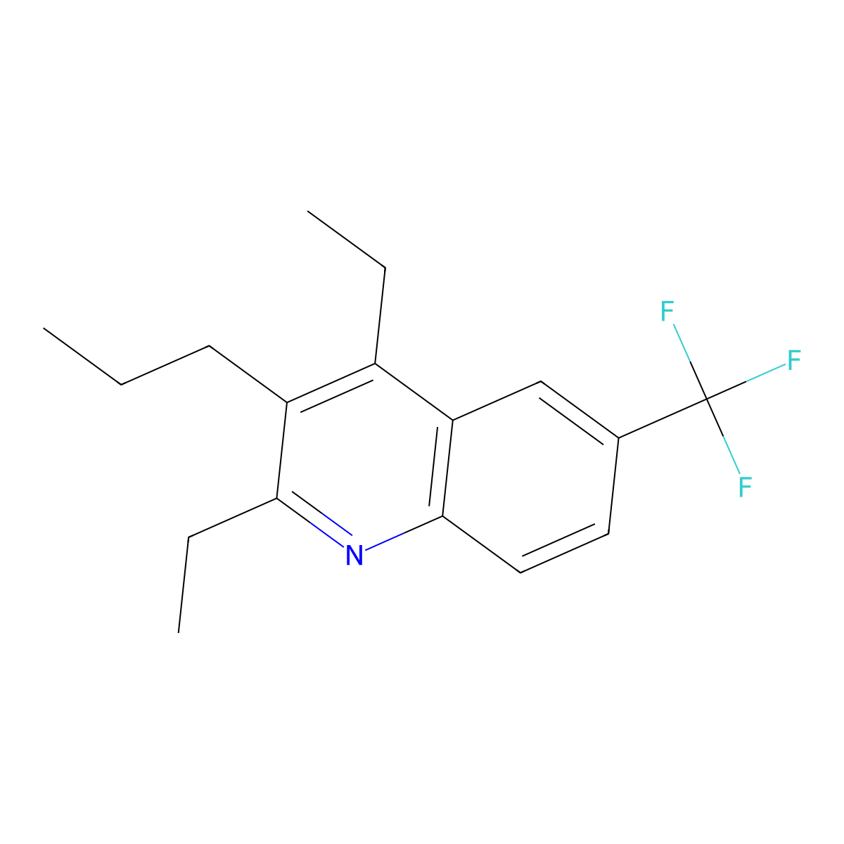 2,4-Diethyl-3-propyl-6-(trifluoromethyl)quinoline molecular structure, CAS 2060049-23-0