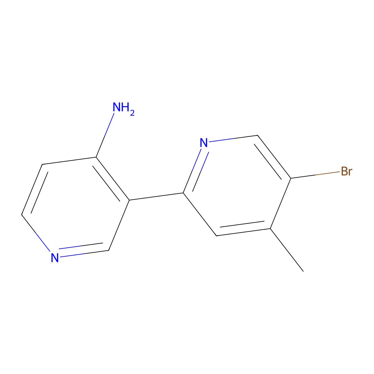 3-(5-Bromo-4-methylpyridin-2-yl)pyridin-4-amine molecular structure, CAS 2060049-25-2