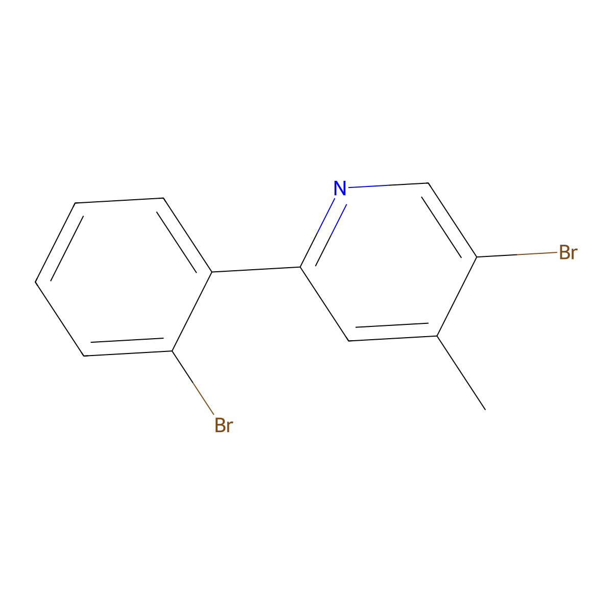 5-Bromo-2-(2-bromophenyl)-4-methylpyridine molecular structure, CAS 2060049-27-4