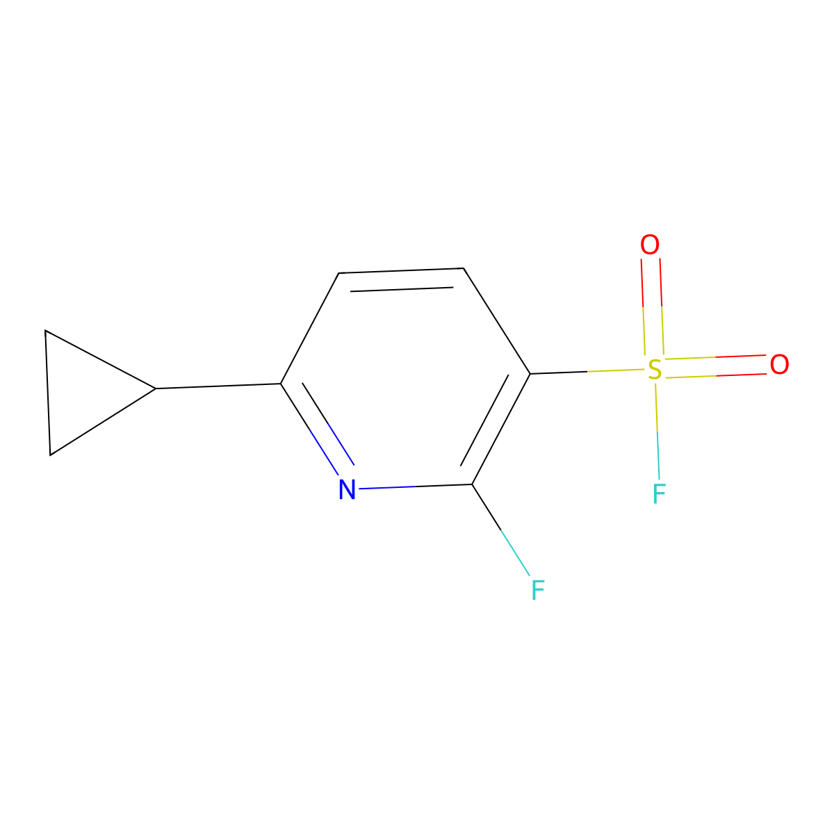 6-Cyclopropyl-2-fluoropyridine-3-sulfonyl fluoride molecular structure, CAS 2060049-30-9