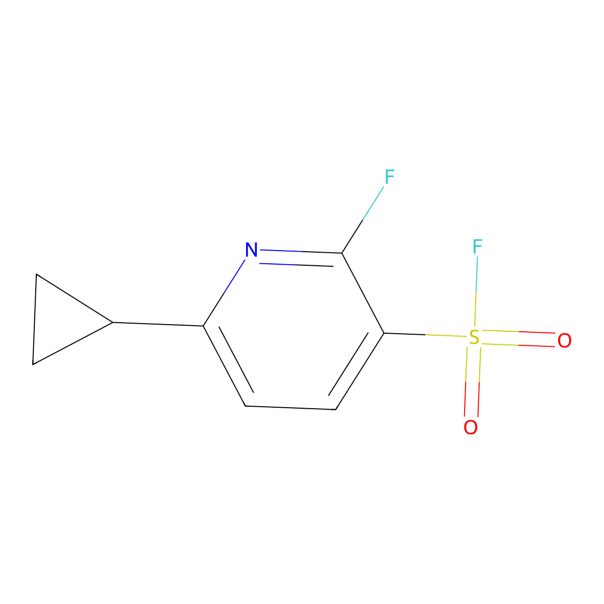 6-Cyclopropyl-2-fluoropyridine-3-sulfonyl fluoride molecular structure, CAS 2060049-30-9